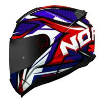 Capacete Norisk Razor Sharp Azul e Vermelho