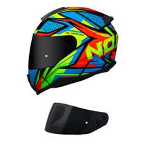 Capacete Norisk Razor Sharp Preto e Amarelo Mais Viseira Fumê