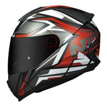 Capacete Norisk Razor Sharp Preto e Vermelho Fosco