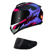 Capacete Norisk Razor Speed Max Rosa e Roxo Mais Viseira Fumê Capacete Norisk Razor Speed Max Rosa e Roxo Mais Viseira Fumê