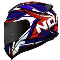Capacete Norisk Razor Speedmax Azul Vermelho Branco Capacete Norisk Razor Speedmax Azul Vermelho Branco