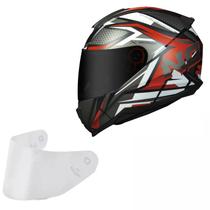 Capacete Norisk Razor Speedmax Vermelho + Viseira Fumê Capacete Norisk Razor Speedmax Vermelho + Viseira Fumê