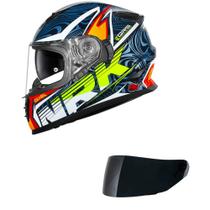 Capacete Norisk Soul II Control Azul e Laranja Mais Viseira Fumê Tamanho:62 Capacete Norisk Soul II Control Azul e Laranja Mais Viseira Fumê Tamanho:62