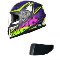Capacete Norisk Soul II Control Preto e Rosa Fosco Mais Viseira Fumê Tamanho:56 Capacete Norisk Soul II Control Preto e Rosa Fosco Mais Viseira Fumê Tamanho:56