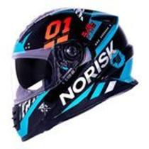 Capacete norisk soul tokyo preto -branco-verde n.60