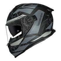 Capacete Norisk Strada II Evoque Black Grey com Óculos Interno Capacete Norisk Strada II Evoque Black Grey com Óculos Interno