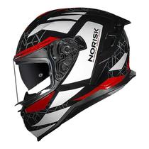 Capacete Norisk Strada II Evoque Preto Branco e Vermelho