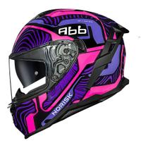 Capacete Norisk Strada II Fusion Preto Roxo e Rosa Capacete Norisk Strada II Fusion Preto Roxo e Rosa