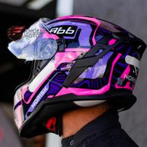 Capacete Norisk Strada II Fusion Purple Black Pink Capacete Norisk Strada II Fusion Purple Black Pink