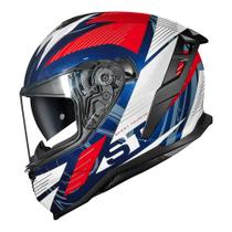 Capacete Norisk Strada II ST Branco Azul e Vermelho
