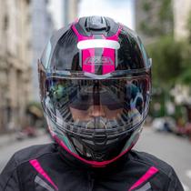 Capacete Nzi Combi 3 Duo Orbe Preto/Antracite/Rosa 58 Capacete Nzi Combi 3 Duo Orbe Preto/Antracite/Rosa 58