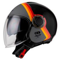 Capacete Nzi Ringway Duo Skyline Preto/Cinza Fosco - 60 Capacete Nzi Ringway Duo Skyline Preto/Cinza Fosco - 60