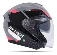 Capacete Of669 Runner Cinza Preto Rosa Gp Tech