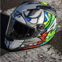 Capacete Original Ls2 Ff358 Alex Barros Replica Silver Prata