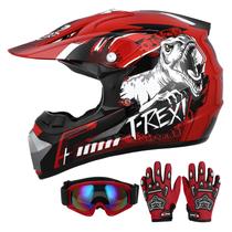 Capacete OUMURS DOT para Motocross Infantil (5-14 anos) com Óculos e Luvas