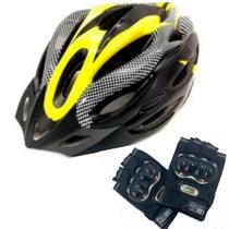 Capacete Para Andar de Bike E Luva de Proteção - without_provider