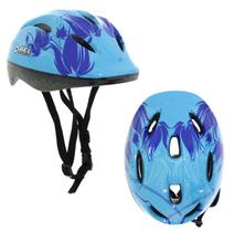 Capacete Para Bike Skate e Patins Azul Com Flores Bel Sports - Interior em EPS - Tamanho G - 409200
