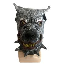 Capacete para cães, máscara facial completa de látex, adereços de cosplay