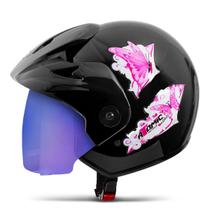 Capacete para Moto Aberto Feminino Pro Tork Atomic For Girls com Viseira Camaleão Oferta