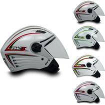 Capacete Para Moto Aberto X Open FW3 Itália Brasil Jamaica E USA Com Diversos Tamanhos Design Esportivo E Diferenciado