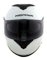Capacete Para Moto Escamoteável Norisk Force Branco Monocolor Tamanho 56