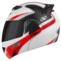 Capacete para Moto Fechado Pro Tork V-pro Jet 2 Carbon Branco Viseira Fumê