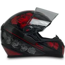 Capacete Para Moto Fw3 Gt Femme Preto Vermelho Tamanho 58