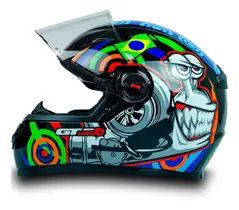 Capacete Para Moto Fw3 Gt Turbo Preto Tamanho 58