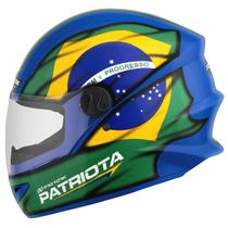 Capacete Para Moto Masculino e Feminino Fechado R8 Pro Tork Patriota Brasil Copa Do Mundo