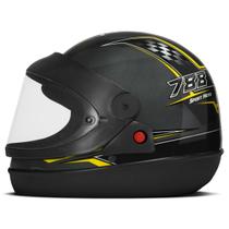 Capacete Para Moto Masculino Feminino Fechado Pro Tork Super Sport Moto Fundo Grafite