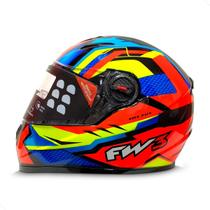 Capacete Para Motociclista Com Várias Cores Modelo GTX Fox - FW3