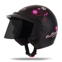 Capacete Para Motociclista Feminino Aberto Novo Pro Tork Liberty 3 For Girls com viseira fumê