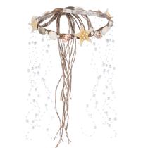 Capacete PartyForU Seashell Crown Mermaid com Pearls Bride Capacete PartyForU Seashell Crown Mermaid com Pearls Bride
