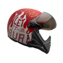 Capacete Peels F21 Burn Bordo Vinho Aberto Queixeira Moto