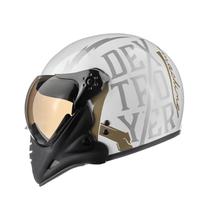 Capacete Peels F21 Burn Branco Aberto Queixeira Moto