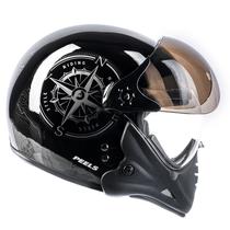 Capacete Peels F21 North Preto Aberto Queixeira Moto