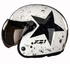 Capacete Peels F21 Old Tank Branco Preto