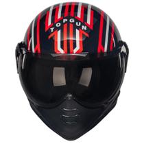 Capacete Peels F21 Top Gun Azul Vermelho Brilho -