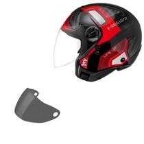 Capacete Peels Freeway Line Up Vermelho + Viseira Fume Capacete Peels Freeway Line Up Vermelho + Viseira Fume