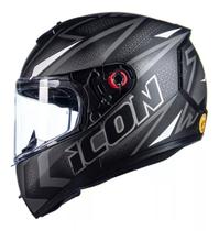Capacete Peels Icon 23 Fast Preto Fosco Branco Capacete Peels Icon 23 Fast Preto Fosco Branco