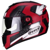 Capacete Peels Icon Dash Vermelho Fosco com Branco Tam. 60