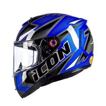 Capacete Peels Icon Fast Azul Metal/Branco