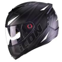 Capacete Peels Icon Fast Preto Fosco/Branco