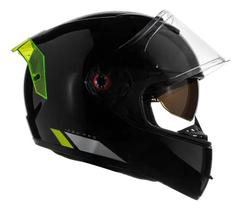 Capacete Peels Icon Pro 2nd Preto Amarelo Óculos Solar