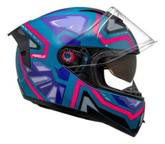 Capacete Peels Icon Pro Rush Turquesa Pink Rosa Óculos Solar