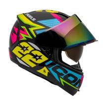 Capacete Peels Icon Rt Preto e Amarelo Brilhante