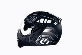 Capacete Peels Mirage Midnight Preto e Branco Fosco Masculino Feminino