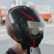 Capacete Peels Mirage Storm Preto Fosco Vermelho