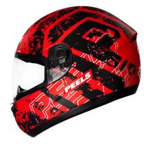 Capacete Peels Racing Spike Mob Vermelho Preto C/ Narigueira