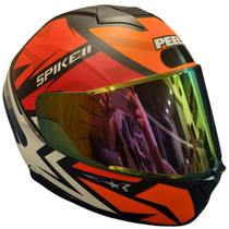 Capacete Peels Spike 2 1st Preto Fosco Vermelho + V Camaleão Capacete Peels Spike 2 1st Preto Fosco Vermelho + V Camaleão